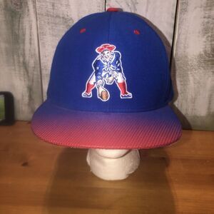 Vintage New England Patriots Hat Cap Snapback Blue Wool NFL Mitchell Ness Mens